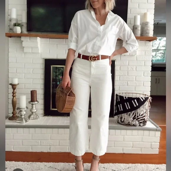 Lillie Rubin size 8 white cropped capris -like new - Picture 1 of 8